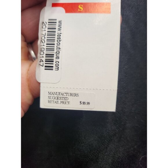 Kaktus Womens Textured Waterfall Cardigan Small Black Open Front Lightweight - Picture 5 of 11